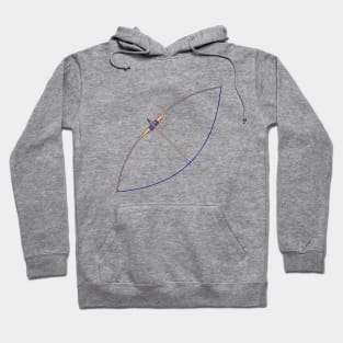 Long Bow with Arrow Hoodie